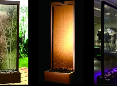 Moderne Trennwand Wasserwand Wände Dekorative Wasserfall Water Wall Led