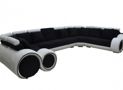 Ecke Leder Modern XXL Couch Wohnlandschaft Ledersofa Sofa U-form A1163 +