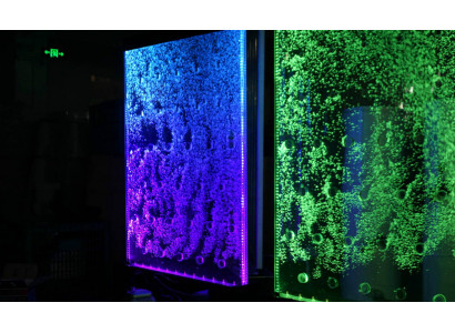 Wandpaneel mit Wasserblasen LED Wasserwand Designer Wasser Wand