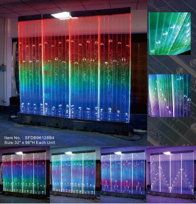 Wandpaneel mit Wasserblasen Dekorative LED Wasserwand Designer Wasser Wand