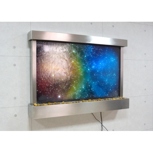 LED Wasserwand Designer Wasser Säulen Wasserfall Bild Rahmen 145x97