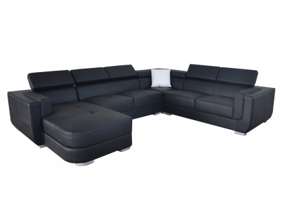 Designer Leder Polster Ecke Sofa Polster Eck Landschaft Zimmer Leder Sitz Big