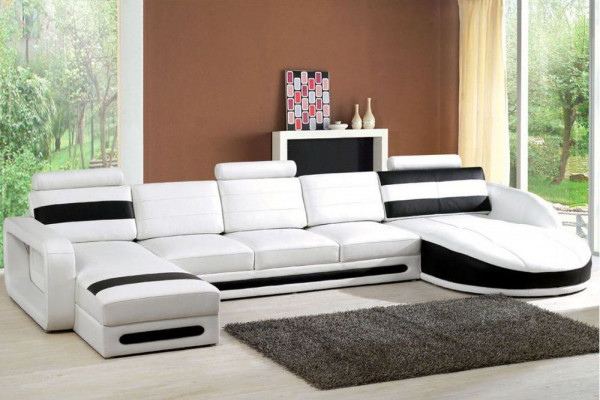 Wohnlandschaft Sofa mit USB Ecksofa Eckcouch Polster Garnitur Eck Ecke Sofas Neu