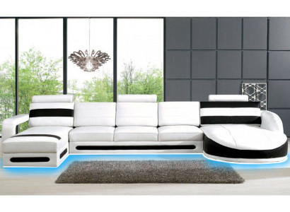 Wohnlandschaft Sofa Eckcouch Polster Garnitur Eck Ecke Sofas XXL Ecksofa mit USB