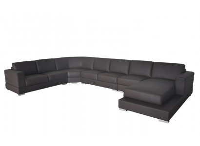 Ecke Leder Modern XXL Couch Wohnlandschaft Ledersofa Sofa U-Form A1127