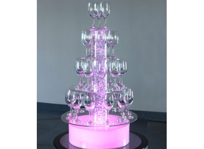 Champagne Tower Sekt Turm Wasser Säule Beleuchtet Regal Säulen