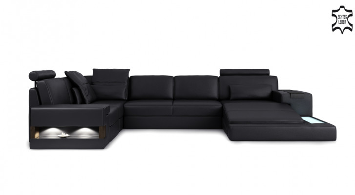 Textil Stoffsofa Sofa Couch Polster Wohnlandschaft Design Sofas Ecksofa USB LED