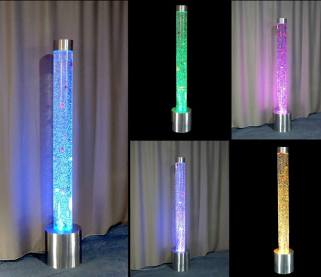 Wasser Säule Säulen Wasser Sprudel Säulen 180cm Deko Fische Led