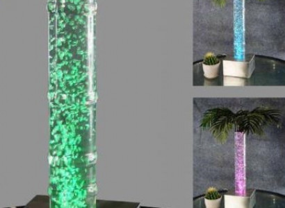 Led Design Sprudel Wassersäule 60cm Wasser Säulen Beleuchtet Tisch Palme Pflanze