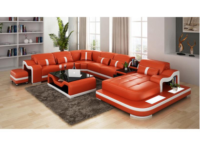 XXL Wohnlandschaft Ecksofa Polster Eckgarnitur Eckcouch Sofa Polster Sitz Ecke