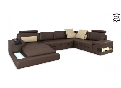 Ledersofa Ecksofa Sofa Couch Polster Bellini xxl big Wohnlandschaft Ecke Sofas