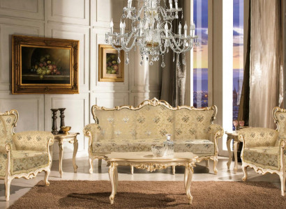 Italienische Sitzgarnitur Klassische Möbel Sitz Polster Set Sofa Couch 4tlg. Neu