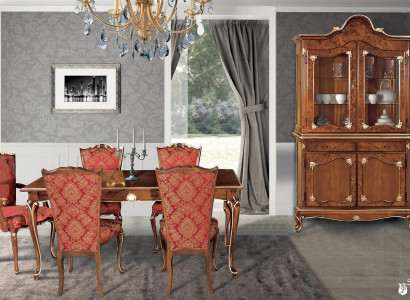 Italienisches Esszimmer Tisch + 6x Lehnstühle Stuhl Essgruppe Essgarnitur 7tlg.