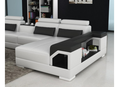 Ledersofa Couch Wohnlandschaft Ecksofa Eck Garnitur Design Modern Sofa G8010 Neu