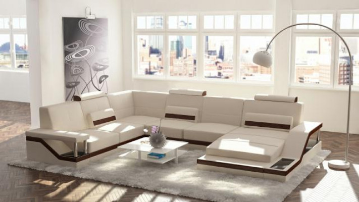 Designer U-Form Couch Ecksofa Polster Garnitur Eckgarnitur Sofa Wohnlandschaft