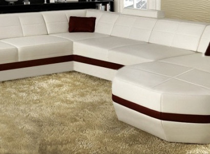 Ledersofa Couch Wohnlandschaft Ecksofa Eck Garnitur Design Modern Sofa C4011 Neu