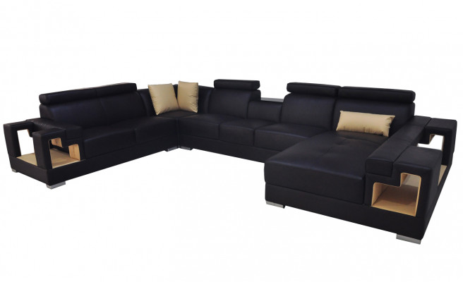 Ledersofa Eck Sofa Couch Wohnlandschaft Sofas Couchen Garnitur Design Modern Neu