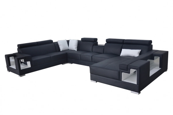 Ledersofa Eck Sofa Couch Wohnlandschaft Sofas Couchen Garnitur Design Modern Neu