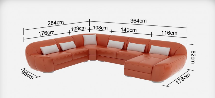 Design Leder Eck Sofa Moderne Garnitur Couch Ecke Neu Wohnlandschaft Grau USB