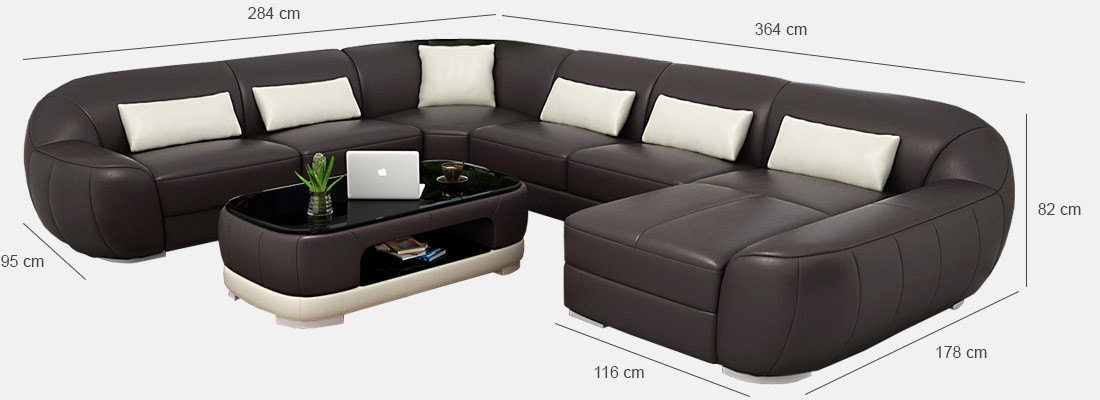 Modernes Ledersofa Ecksofa Wohnlandschaft Sitz Polster Couch Garnitur Fellen