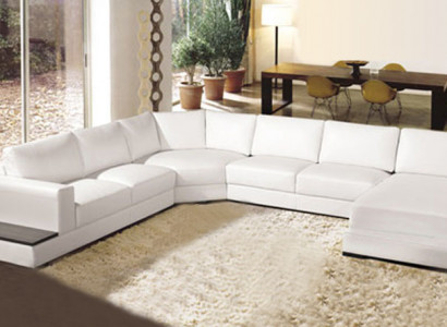 Design Ledersofa Wohnlandschaft Couch Ecksofa Eck Garnitur Modern Sofa mit USB