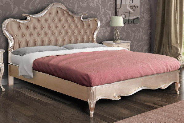 Chesterfield Bett Polster Design Luxus Doppel Hotel Betten Italienische Holz Neu