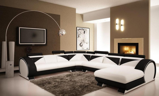 Wohnlandschaft Ecksofa Sofa Couch Polster Garnitur Ledersofa Neu Vigo U Form Max