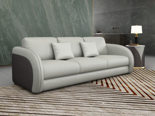 Garnitur Leder Designer Sofa Couch Polster 6tlg. Set Garnituren Couchtisch