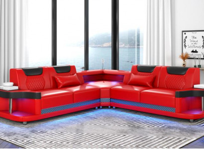 Design Esk Ecksofa L-form Modern Sofas Ledersofa Couch Wohnlandschaft Sofa Neu