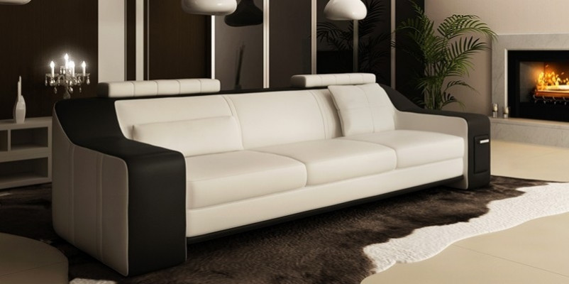 Ledersofa Set Sofa Couch Sitz Polster Garnitur Sofagarnitur 3+2+1 Sofas HuttenG