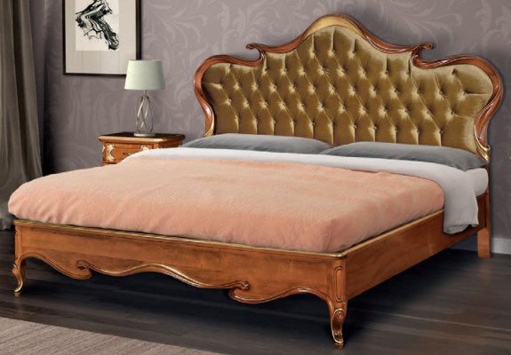 Chesterfield Bett Polster Design Luxus Doppel Hotel Betten Italienische Holz Neu