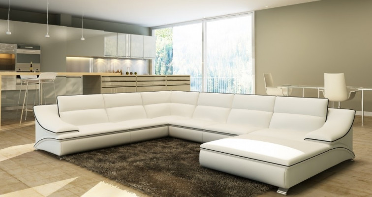 Exklusives U-Form Leder-Ecksofa Luxus und Eleganz für Ihr Zuhause