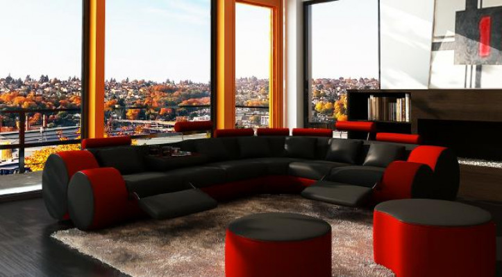 Designer ledersofa mit usb sofa ledercouch ecksofa wohnlandschaft maßanfertigung