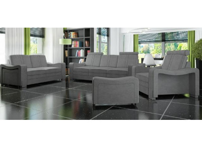 Garnitur Stoffsofa 3+2+1 Sofagarnitur Maßanfertigung Polster Sofa USB Textil