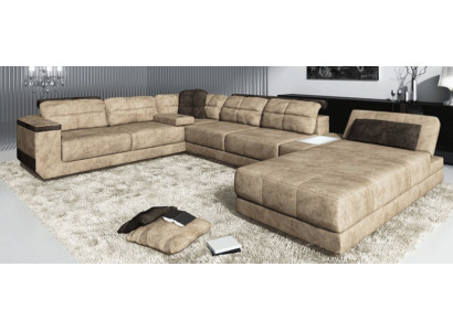 Wohnlandschaft Couch Polster Ecksofa Ledersofa Designer Sofa U Form Couchen Neu