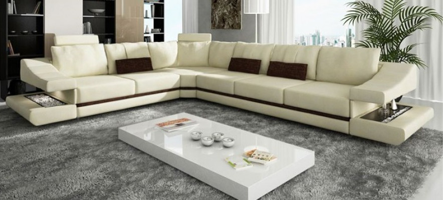 Design Wohnlandschaft Ecksofa Textil Leder Neu Sofas L Form Sofa Couch Polster