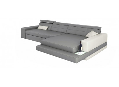 XXL Couch Ecksofa Leder Wohnlandschaft Sofa Design Modern Sofa L-Form