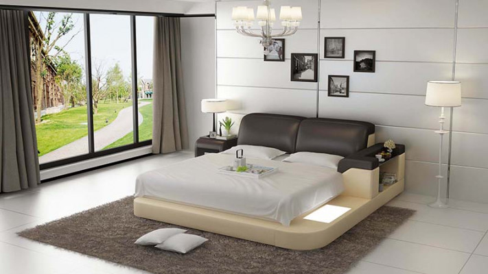 Luxus Doppel Multifunktions Wasserbett Wasserbett Polsterung 200x200 + USB