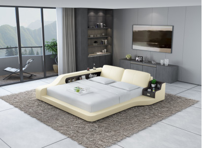 Wasserbett Hotel Doppel Bett Betten Komplett Lederbett Polsterbett Wasser LB8841