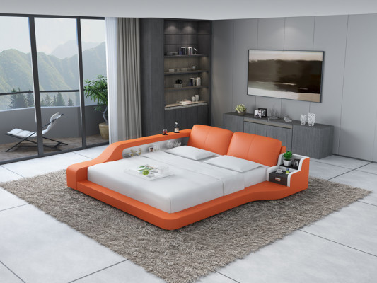 Wasserbett Hotel Doppel Bett Betten Komplett Lederbett Polsterbett Wasser LB8841