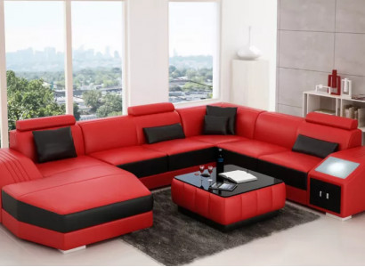 Ledersofa Designer Sofa Ecksofa UForm Modernes Sofa Ledersofa Ecksofa Polster