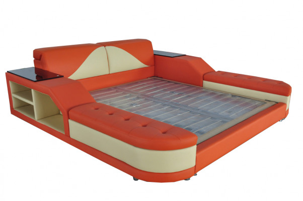 Design Luxus Bett Polster Ehe Hotel Moderne Betten Leder 140/160/180/200 LB8820