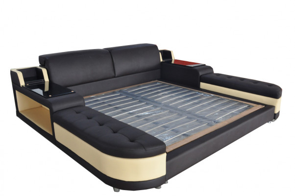 Design Luxus Bett Polster Ehe Hotel Moderne Betten Leder 140/160/180/200 LB8820