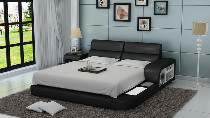 Wasserbett Hotel Doppel Bett Betten Komplett Lederbett Polsterbett Wasser LB8805