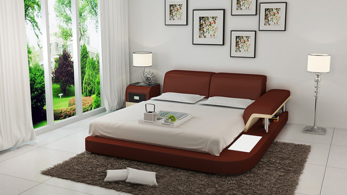 Wasserbett Hotel Doppel Bett Betten Komplett Lederbett Polsterbett Wasser