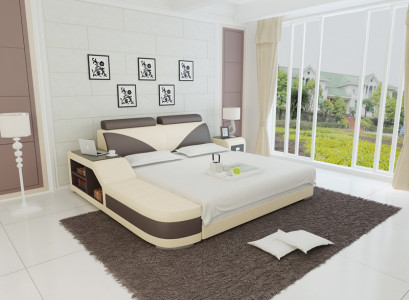 Wasserbett Hotel Doppel Bett Betten Komplett Lederbett Polsterbett Wasser LB8817