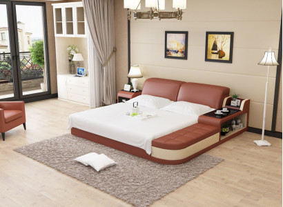 Wasserbett Hotel Doppel Bett Betten Komplett Lederbett Polsterbett Wasser LB8820