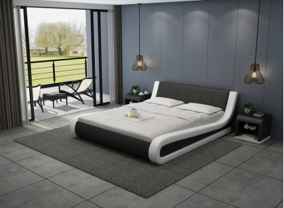 Wasserbett Hotel Doppelbett Betten Komplett Lederbett Polsterbett Wasser + USB