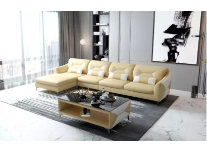 Ecksofa Polster Ecksofa LForm Modernes Couchtisch Sofa Wohnlandschaft 2tlg. Neu