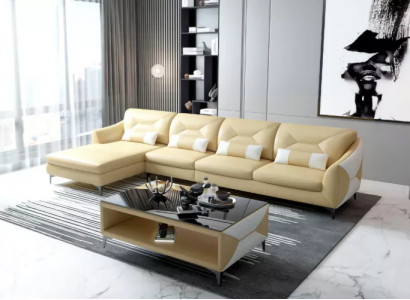 Ecksofa Polster Ecksofa LForm Modernes Couchtisch Sofa Wohnlandschaft 2tlg. Neu